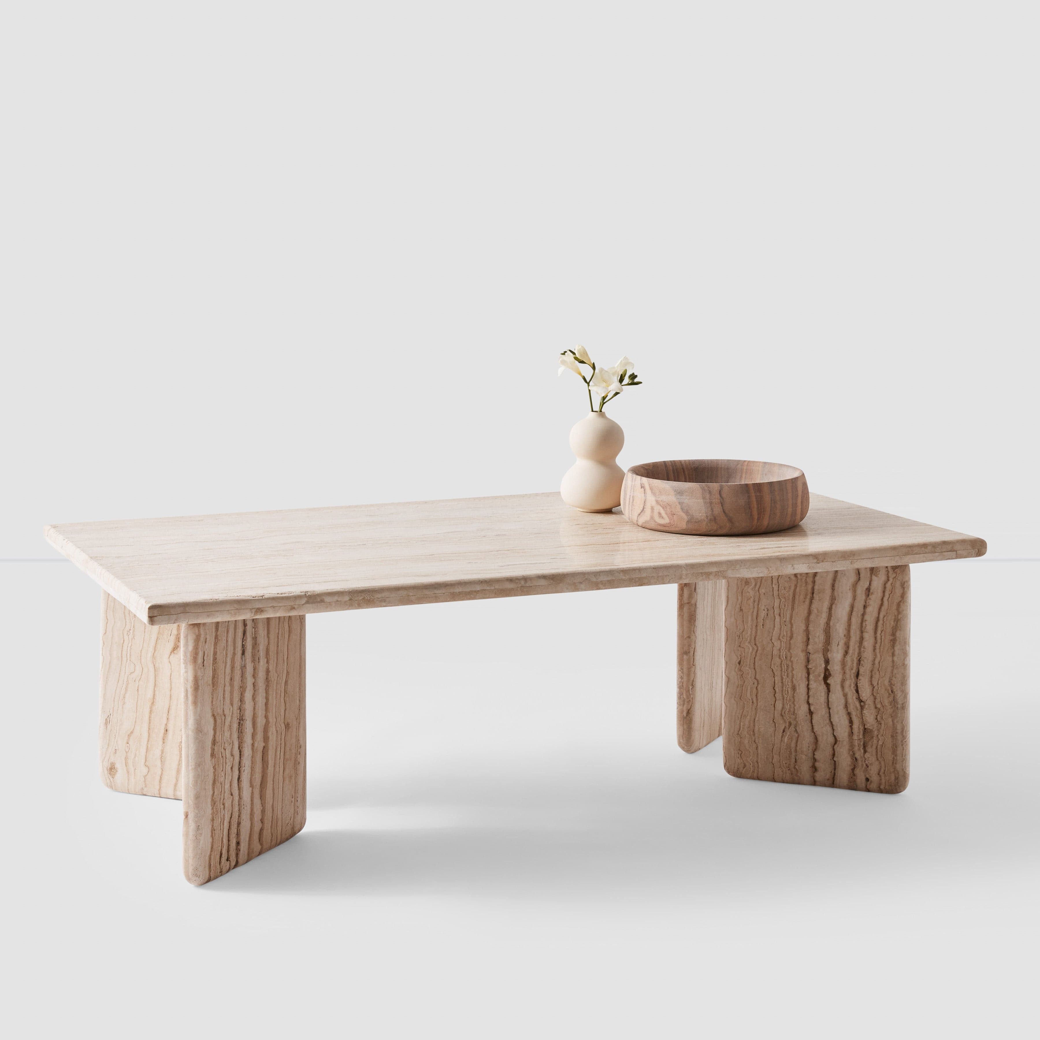 Amata Travertine Coffee Table