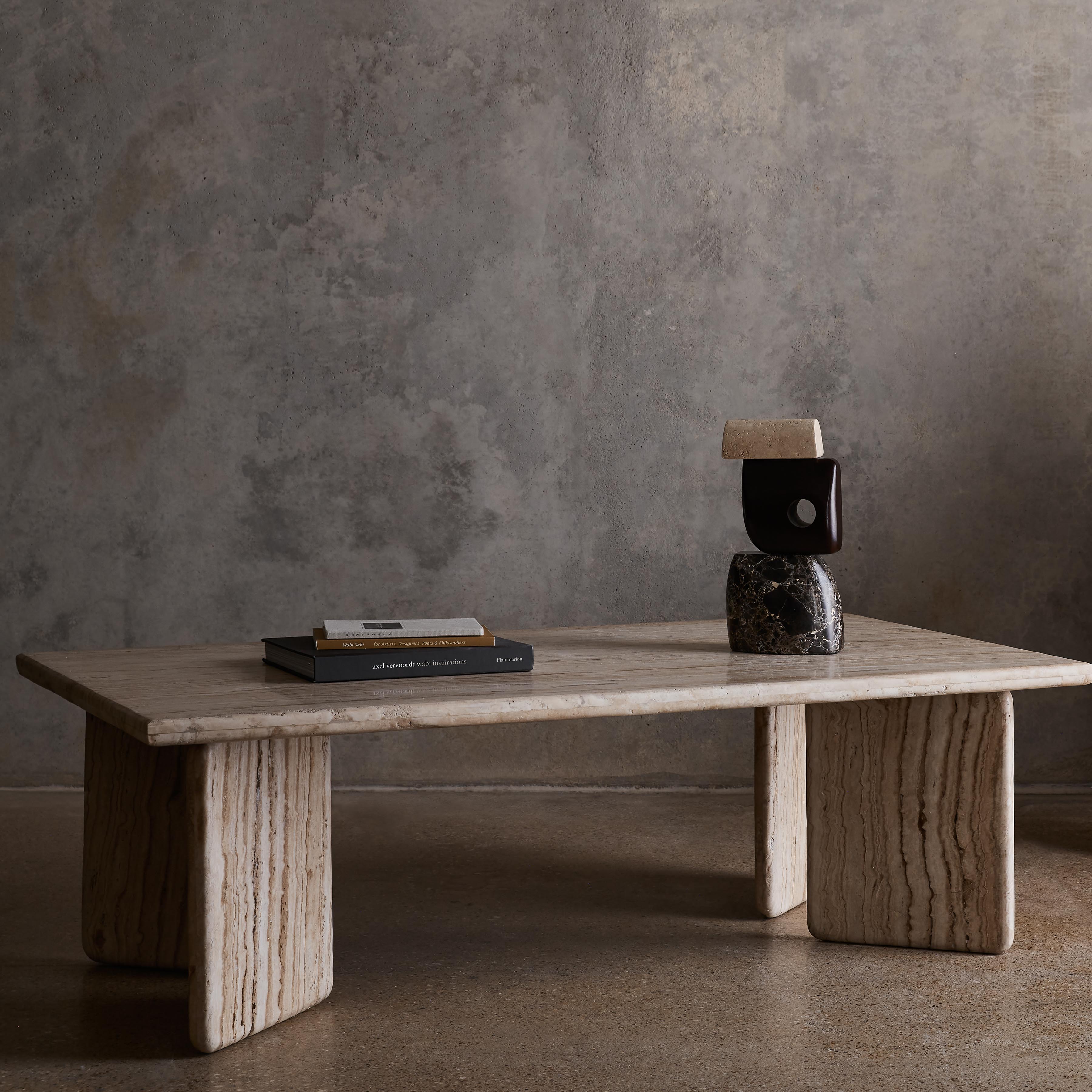 Amata Travertine Coffee Table