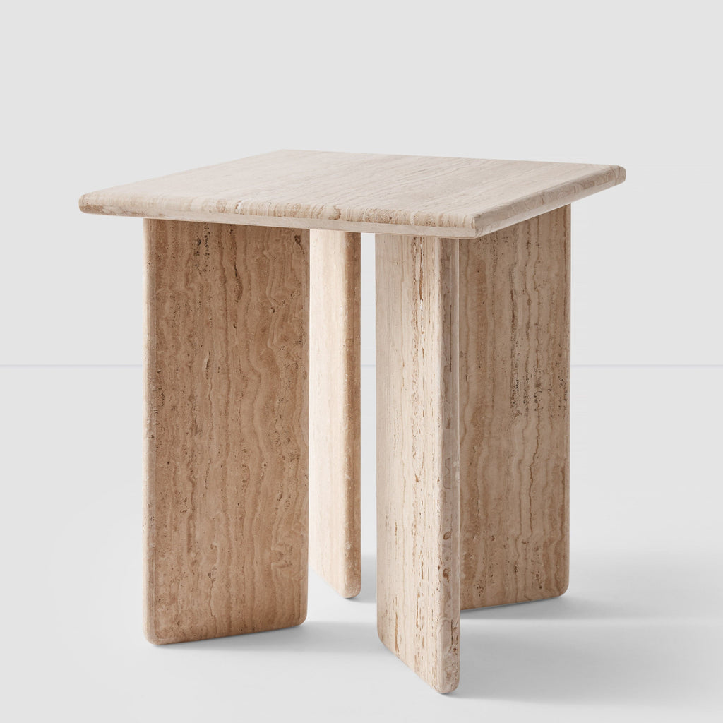 Amata Travertine Side Table