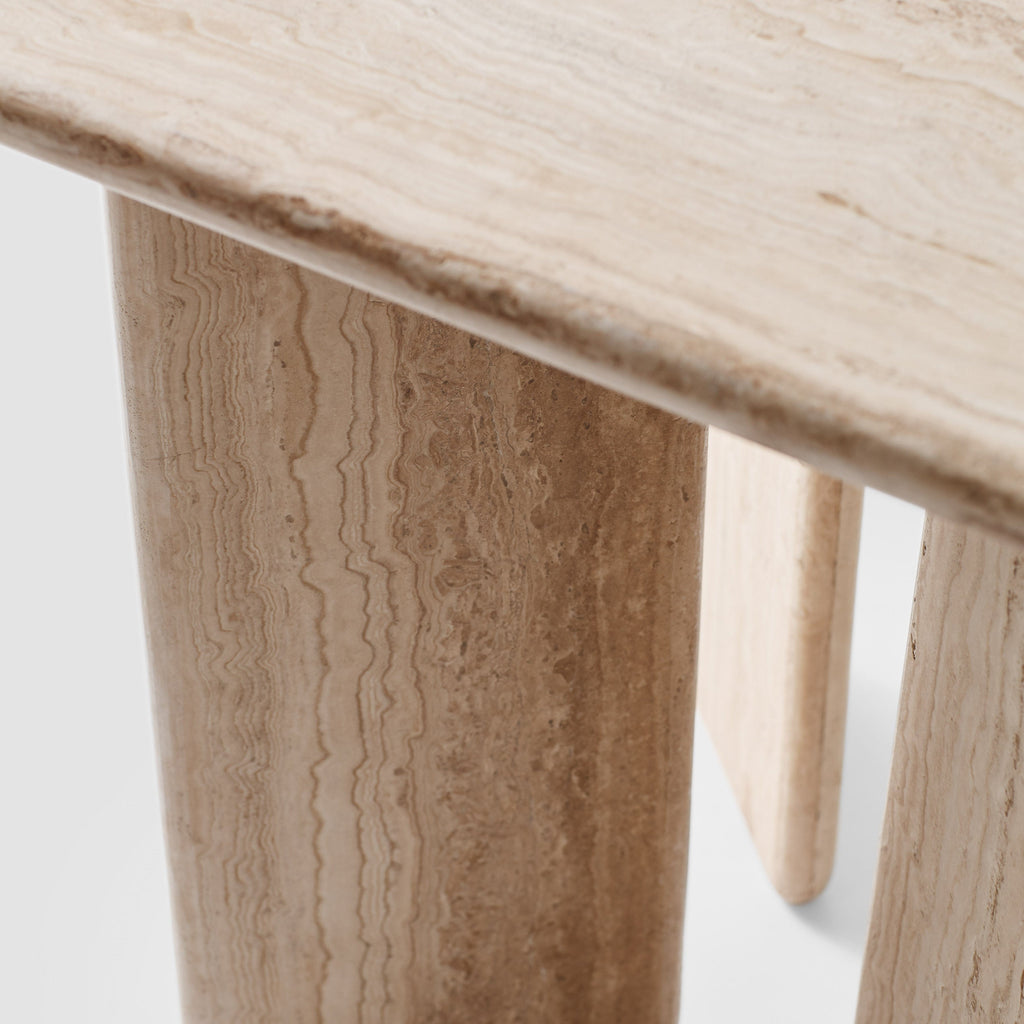 Amata Travertine Side Table