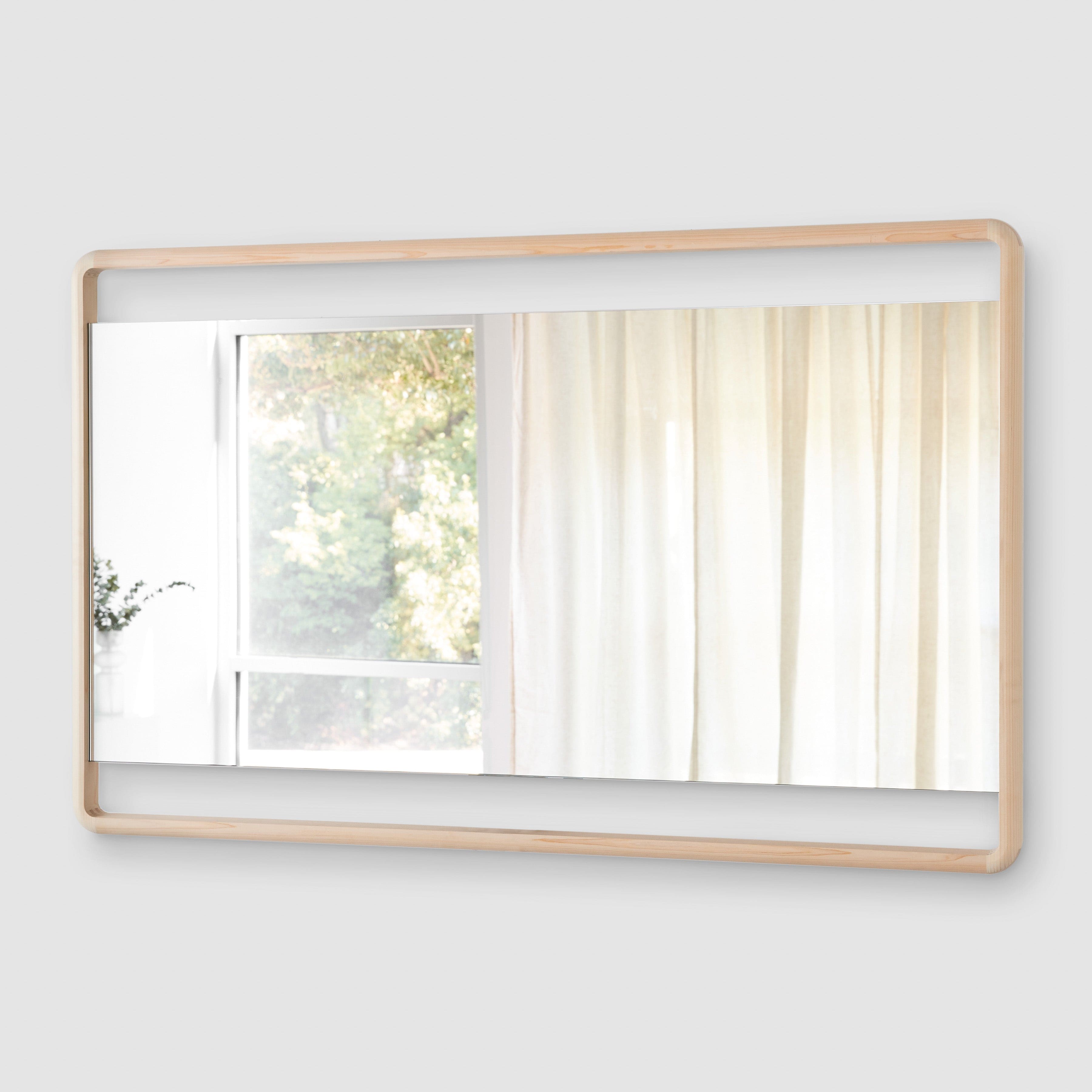 Hinoki Wood Wall Mirror