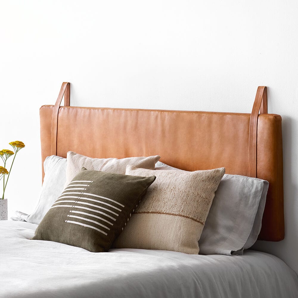 Hanging Leather Headboard
