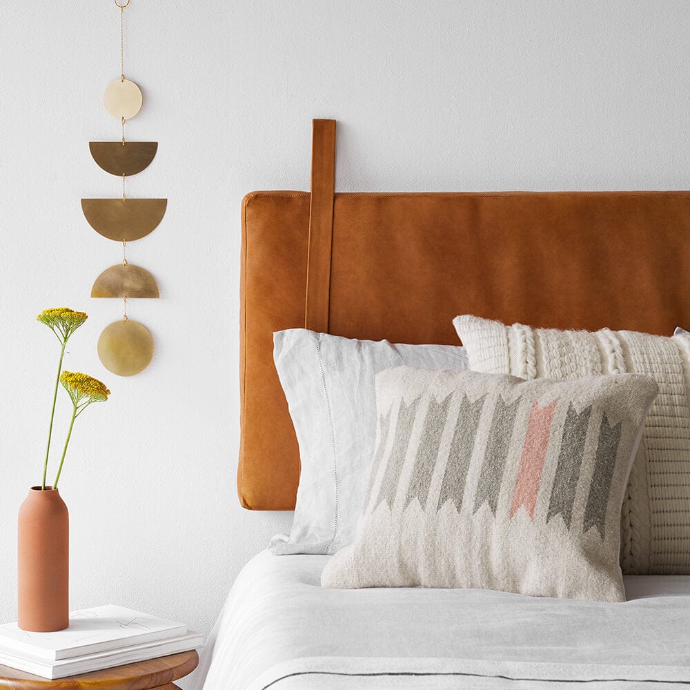 Hanging Leather Headboard