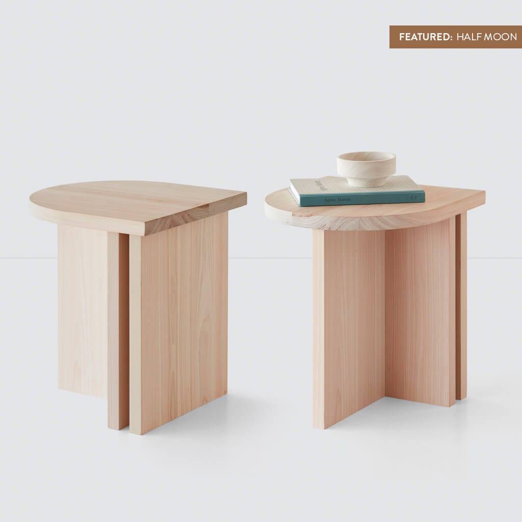 Hinoki Wood Side Table