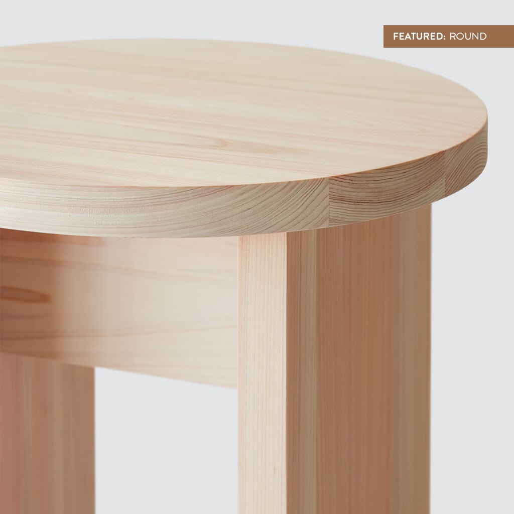 Hinoki Wood Side Table