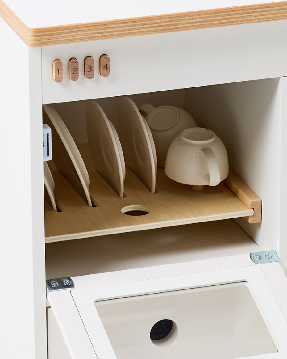 The Play Kitchen + Fridge + Shopping Cart