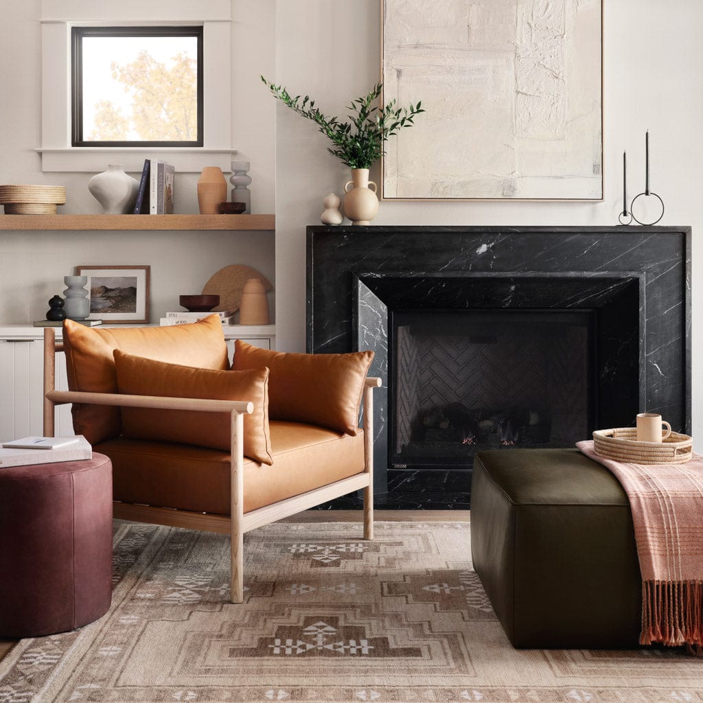 Torres Quadratischer Lederhocker – Mittel & Groß