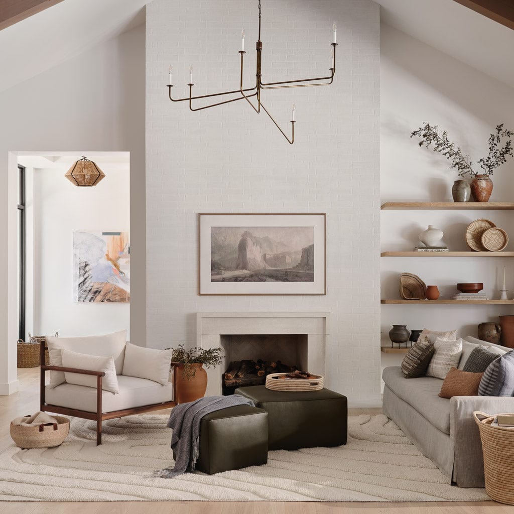 Torres Quadratischer Lederhocker – Mittel & Groß