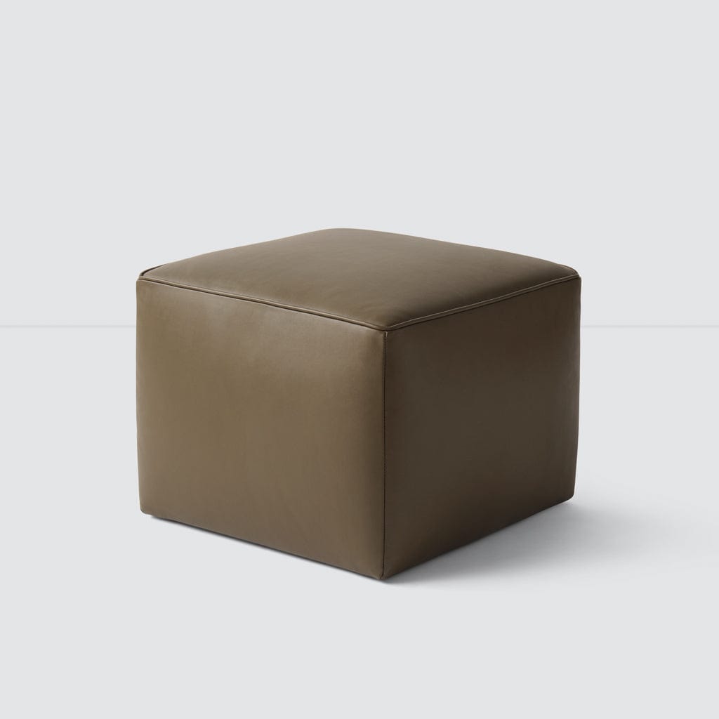 Torres Square Leather Ottoman - Medium & Large