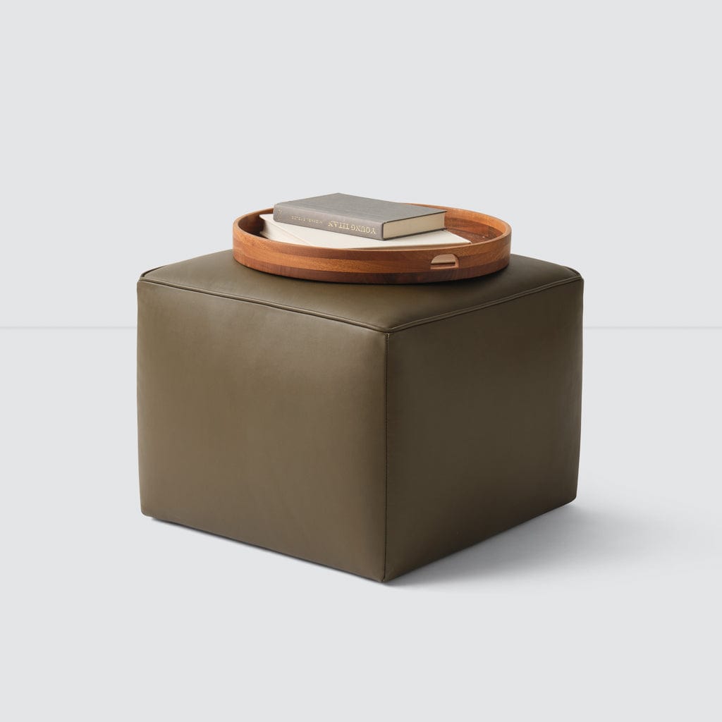 Torres Quadratischer Lederhocker – Mittel & Groß