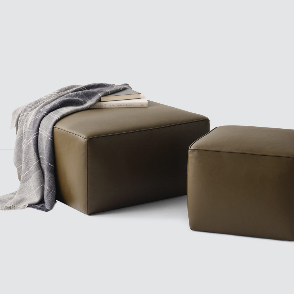 Torres Quadratischer Lederhocker – Mittel & Groß