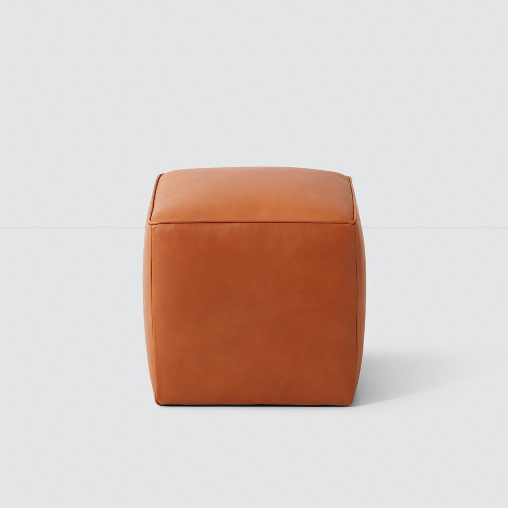 Torres Square Leather Ottoman - Small