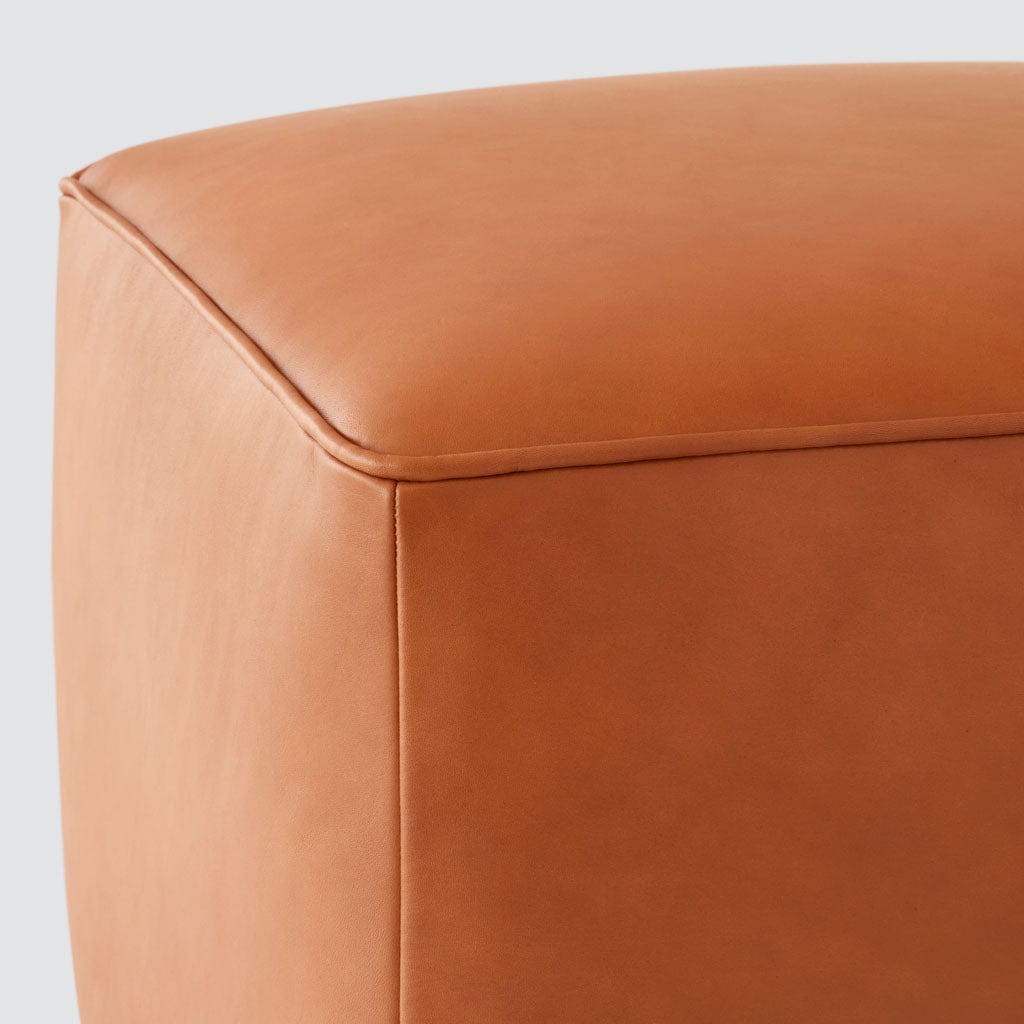 Torres Square Leather Ottoman - Small
