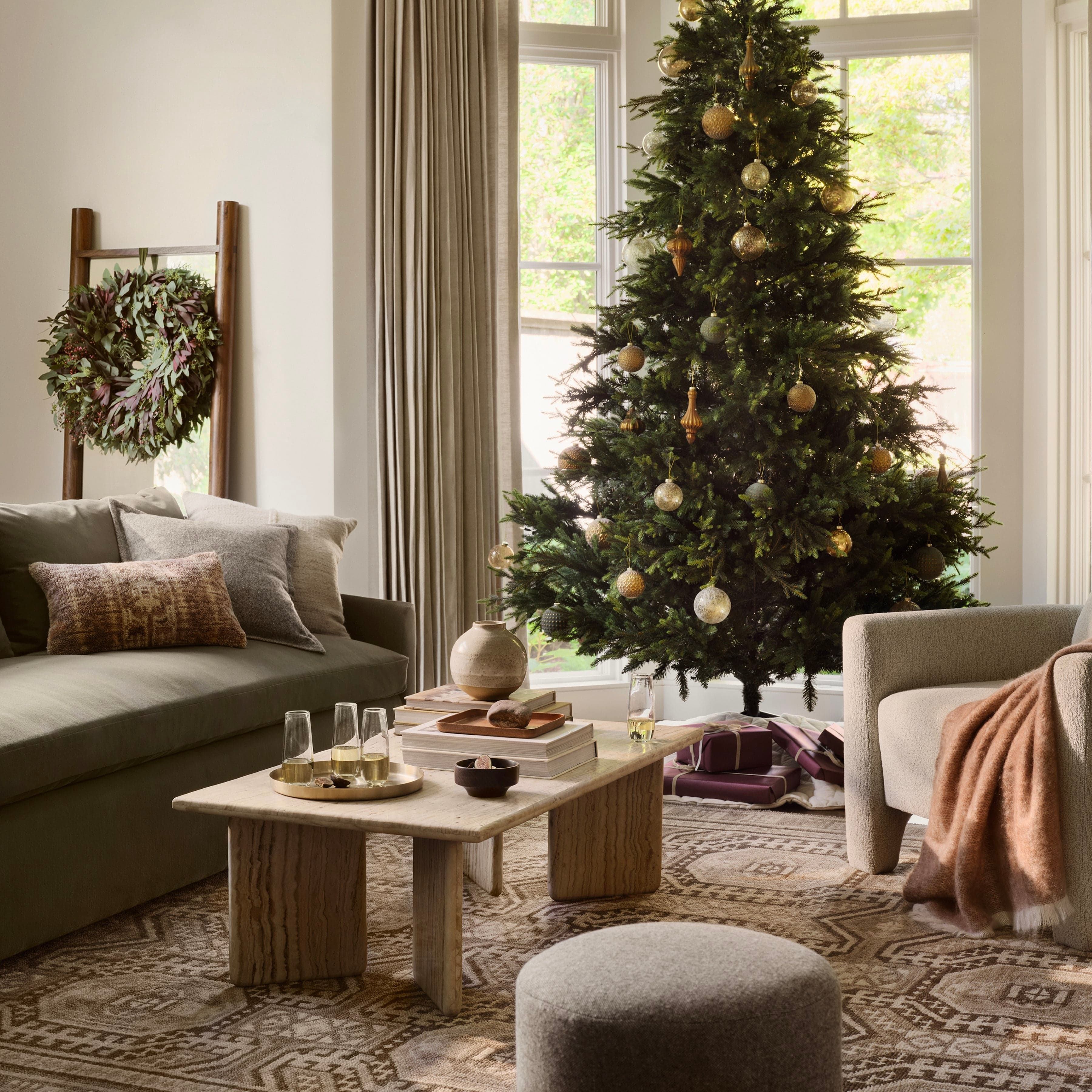 Amata Travertine Coffee Table